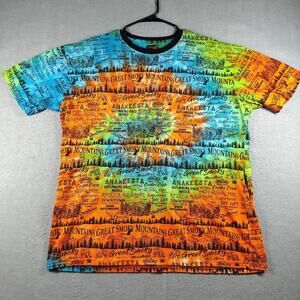 Gatlinburg Mens 2XL Tie Dye All Over Print Great Smoky Mountains Tee NWOT